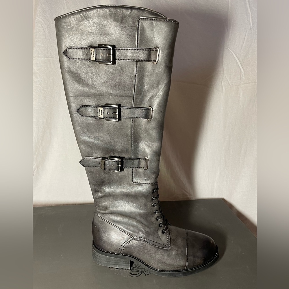 Size 5 Vince Camuto  Leather 'Fenton' Tall Charcoal Boots